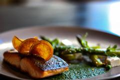 Academy Plaza Hotel | Dublin | Plaza Bar & Grill Salmon Dinner